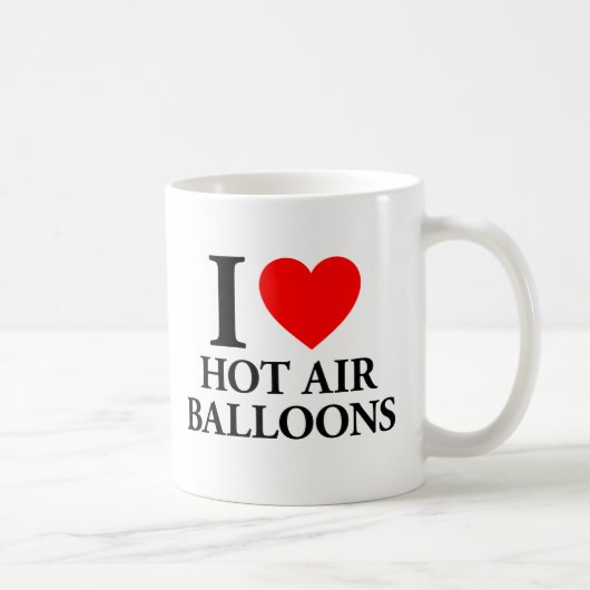 I Liebe Heißluftballons Kaffeetasse (Rechts)