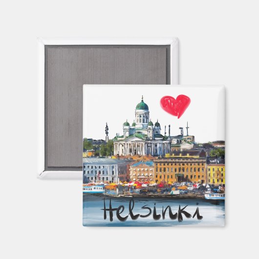 i Liebe Helsinki Magnet (Vorderseite/Rückseite)