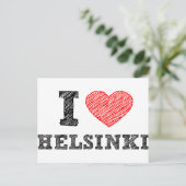 I Liebe Helsinki Postkarte (Stehend Vorderseite)