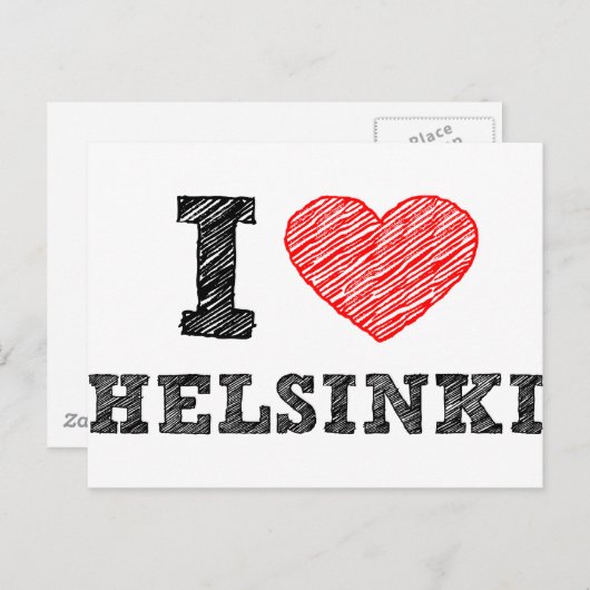 I Liebe Helsinki Postkarte (Vorne/Hinten)