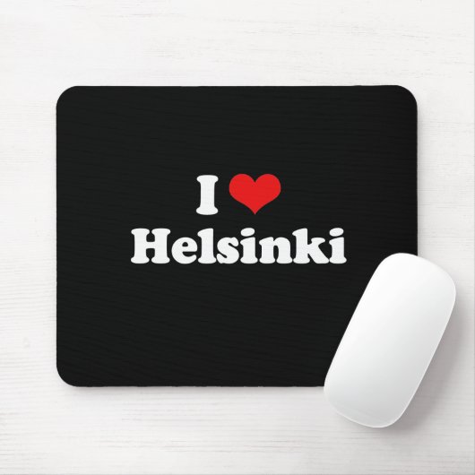 I Liebe-Helsinki-T-Shirt Weiß-T-Shirt Mousepad (Mit Mouse)