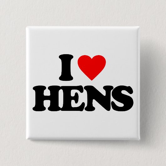 I LIEBE-HENNEN BUTTON (Vorderseite)