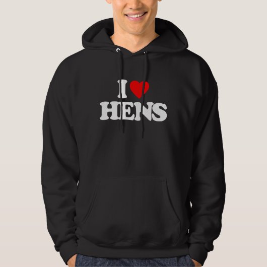 I LIEBE-HENNEN HOODIE (Vorderseite)