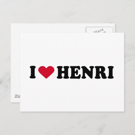 I LIEBE HENRI POSTKARTE (Vorne/Hinten)