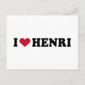 I LIEBE HENRI POSTKARTE (Vorderseite)