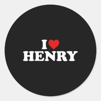I Liebe Henry He Runder Aufkleber