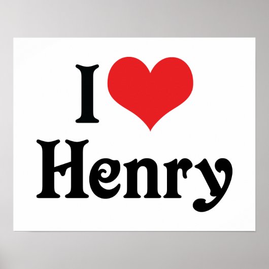 I Liebe Henry Poster (Vorne)