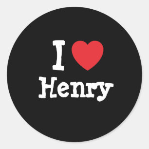 I Liebe Henry T - Shirt Runder Aufkleber