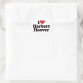 I Liebe Herbert Hoover Runder Aufkleber (Tasche)