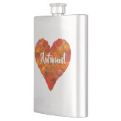 I Liebe Herbst, Bold - Red Aspen Leaf Herz 1 Flachmann (Links)