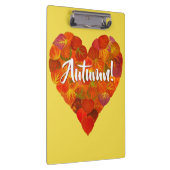 I Liebe Herbst, Bold - Red Aspen Leaf Herz 1 Klemmbrett (Rechts)