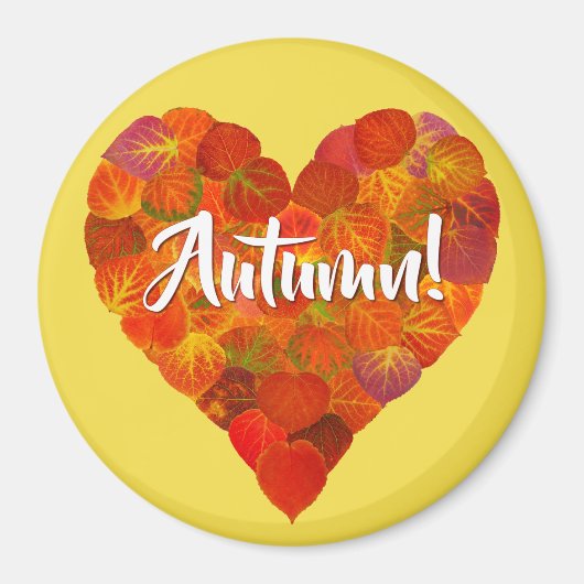 I Liebe Herbst, Bold - Red Aspen Leaf Herz 1 Magnet (Vorne)