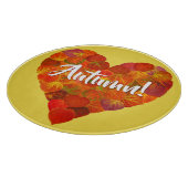 I Liebe Herbst, Bold - Red Aspen Leaf Herz 1 Schneidebrett (Ecke)