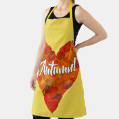 I Liebe Herbst, Bold - Red Aspen Leaf Herz 1 Schürze (InSitu)