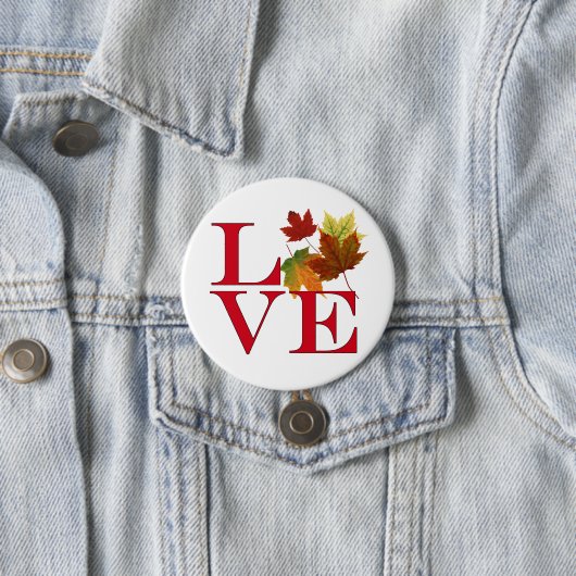 I Liebe Herbst Button (Beispiel)