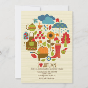 I Liebe-Herbst-Einladung Einladung