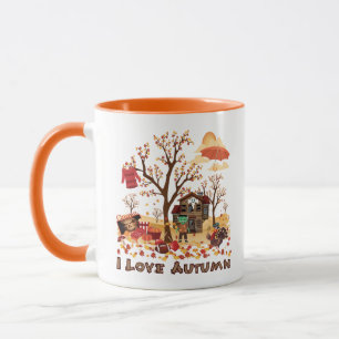 I Liebe-Herbst - Fall-Landschaft Tasse