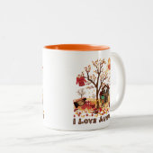 I Liebe-Herbst - Fall-Landschaft Zweifarbige Tasse (VorderseiteRechts)