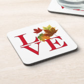 I Liebe Herbst Getränkeuntersetzer (Linke Seite)