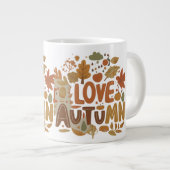 I Liebe Herbst Jumbo-Tasse (Vorderseite Rechts)