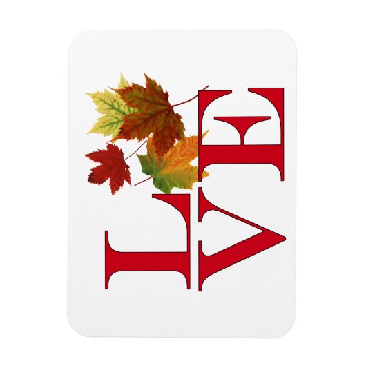 I Liebe Herbst Magnet (Vertikal)