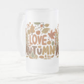 I Liebe Herbst Mattglas Bierglas (Vorderseite Links)