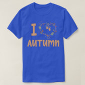 I Liebe Herbst oder Herbst Saison Blätter und Blum T-Shirt (Design vorne)