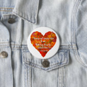 I Liebe Herbst - Red Aspen Leaf Herz 1, Brontë Zit Button (Beispiel)