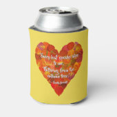 I Liebe Herbst - Red Aspen Leaf Herz 1, Brontë Zit Dosenkühler (Kanne Rückseite)