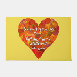 I Liebe Herbst - Red Aspen Leaf Herz 1, Brontë Zit Fußmatte