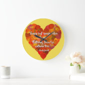 I Liebe Herbst - Red Aspen Leaf Herz 1, Brontë Zit Große Wanduhr (Zuhause)