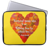 I Liebe Herbst - Red Aspen Leaf Herz 1, Brontë Zit Laptopschutzhülle (Vorderseite)