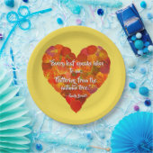 I Liebe Herbst - Red Aspen Leaf Herz 1, Brontë Zit Pappteller (Party)