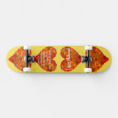 I Liebe Herbst - Red Aspen Leaf Herz 1, Brontë Zit Skateboard (Horizontal)