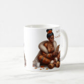 I Liebe Herbst schwarze Frau Clips Kaffee Tasse (VorderseiteRechts)