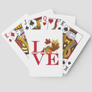 I Liebe Herbst Spielkarten
