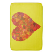 I Liebe Herbst, subtil - Roter Aspen Leaf Herz 1 Badematte (Vorderseite Vertikal)