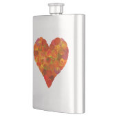 I Liebe Herbst, subtil - Roter Aspen Leaf Herz 1 Flachmann (Links)