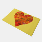 I Liebe Herbst, subtil - Roter Aspen Leaf Herz 1 Fußmatte (Schrägansicht)