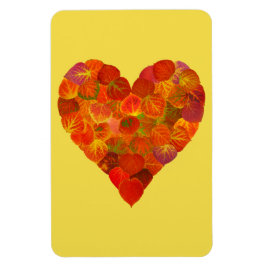 I Liebe Herbst, subtil - Roter Aspen Leaf Herz 1 Magnet