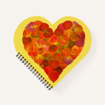 I Liebe Herbst, subtil - Roter Aspen Leaf Herz 1