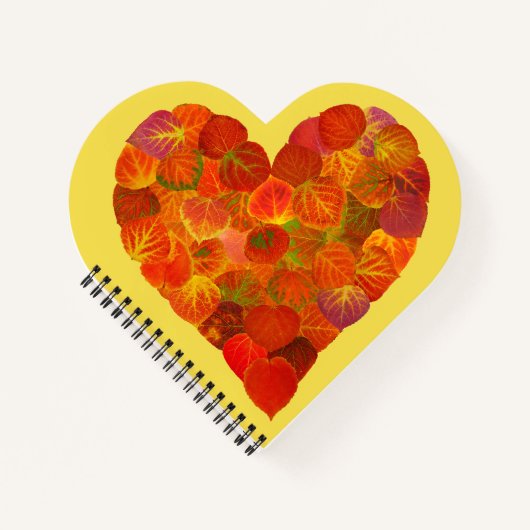 I Liebe Herbst, subtil - Roter Aspen Leaf Herz 1 Notizblock (Vorderseite)