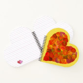 I Liebe Herbst, subtil - Roter Aspen Leaf Herz 1 Notizblock (Innenseite)