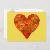 I Liebe Herbst, subtil - Roter Aspen Leaf Herz 1 Postkarte (Vorne/Hinten)