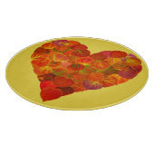 I Liebe Herbst, subtil - Roter Aspen Leaf Herz 1 Schneidebrett (Ecke)
