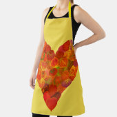 I Liebe Herbst, subtil - Roter Aspen Leaf Herz 1 Schürze (InSitu)