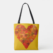 I Liebe Herbst, subtil - Roter Aspen Leaf Herz 1 Tasche (Rückseite)