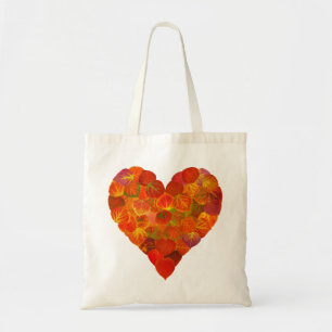 I Liebe Herbst, subtil - Roter Aspen Leaf Herz 1 Tragetasche