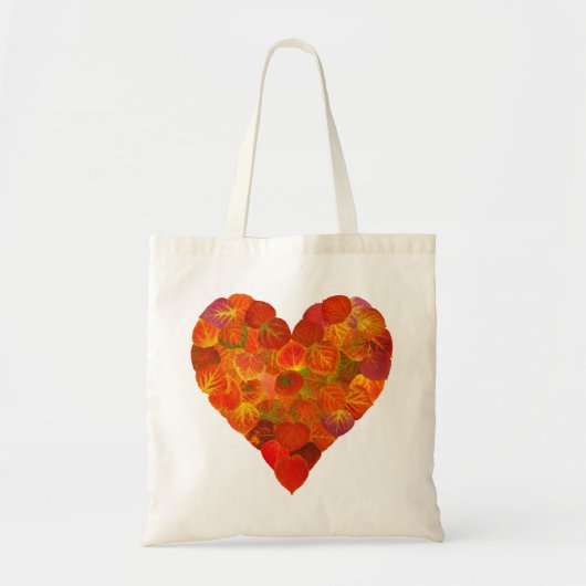 I Liebe Herbst, subtil - Roter Aspen Leaf Herz 1 Tragetasche (Vorne)