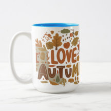 I Liebe Herbst Zwei-Tonen-Tasse